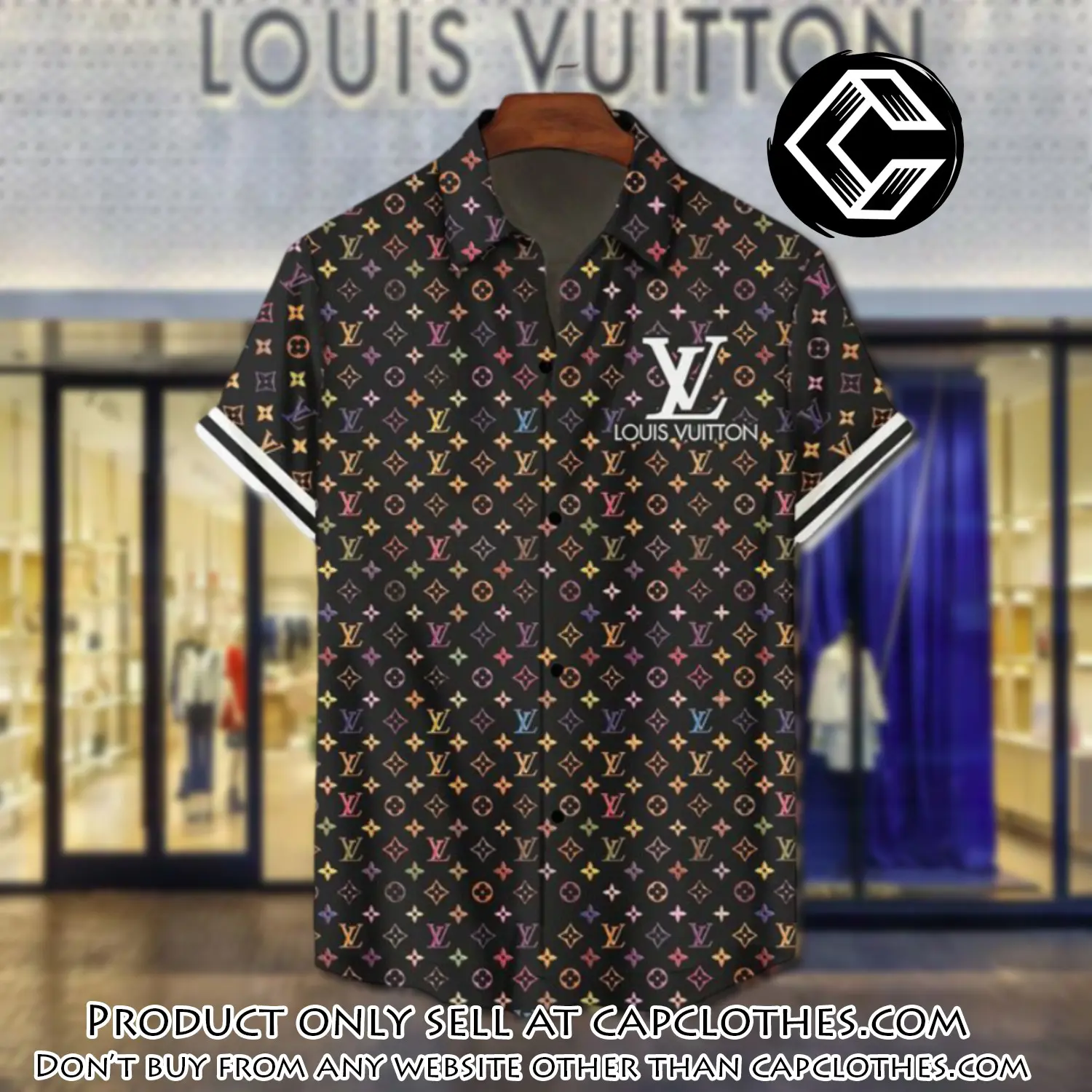 Lv louis vuitton luxury hawaiian shirt & short set lhs1188 cc4643281